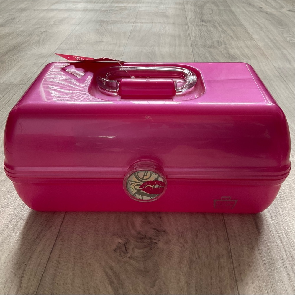 Vintage Retro 90’s Caboodle Make up Cosmetic Case Pink Large with Mirror - Picture 15 of 15